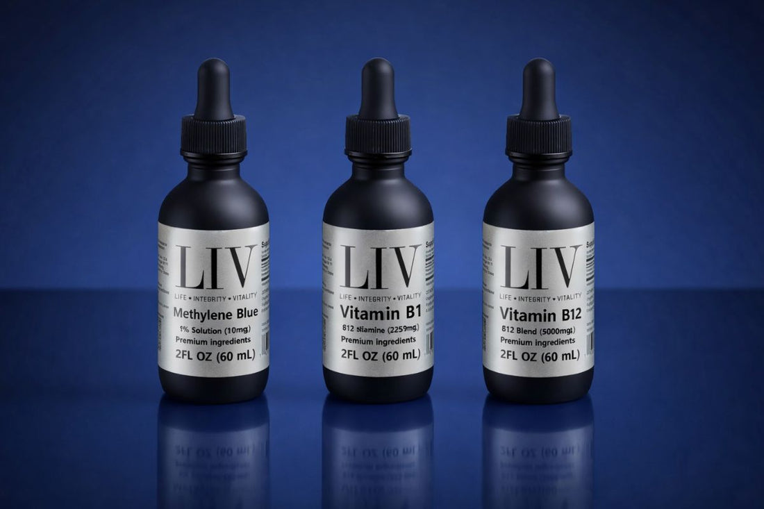 LIV methylene blue, vitamin b1, and vitamin b12