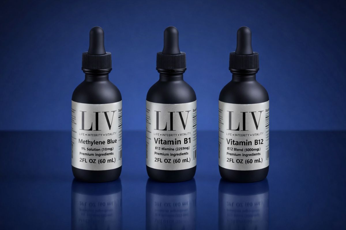 LIV methylene blue, vitamin b1, and vitamin b12